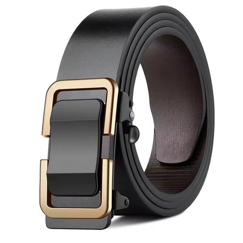 Luxury Genuine Leather Belt for Men - Premium Quality with Automatic Metal Buckle