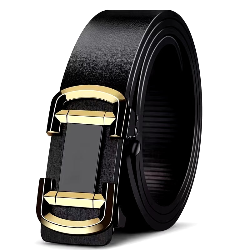 Luxury Genuine Leather Belt for Men - Premium Quality with Automatic Metal Buckle