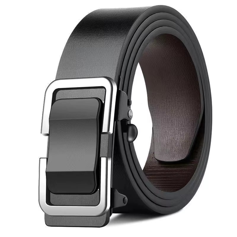 Luxury Genuine Leather Belt for Men - Premium Quality with Automatic Metal Buckle