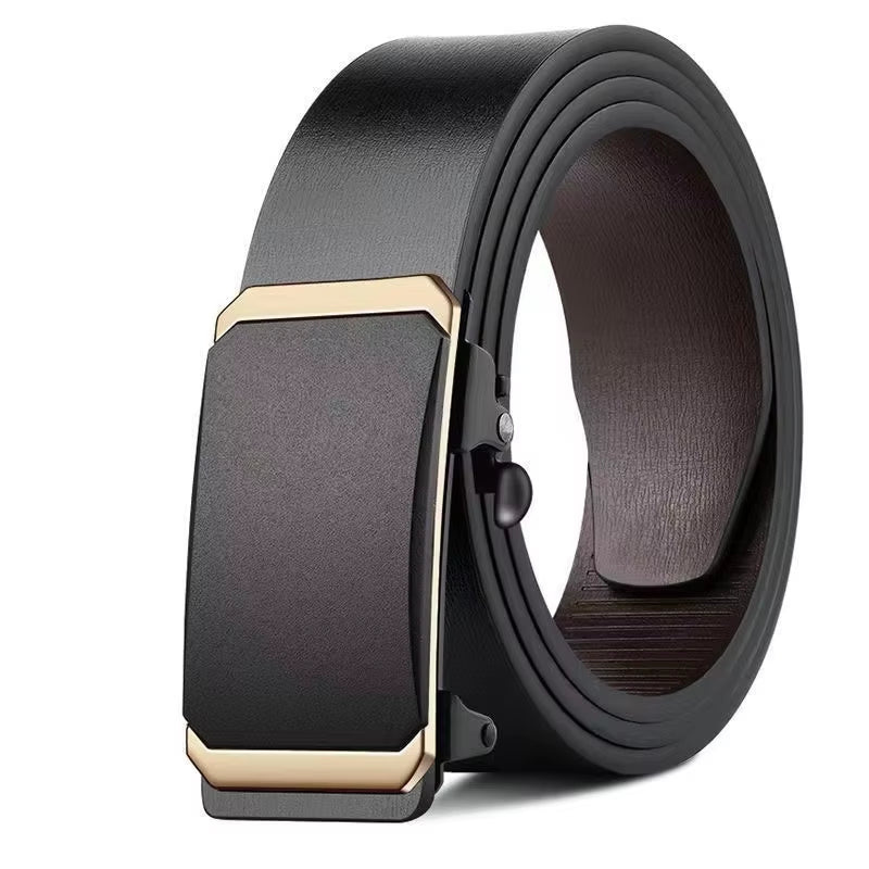 Luxury Genuine Leather Belt for Men - Premium Quality with Automatic Metal Buckle