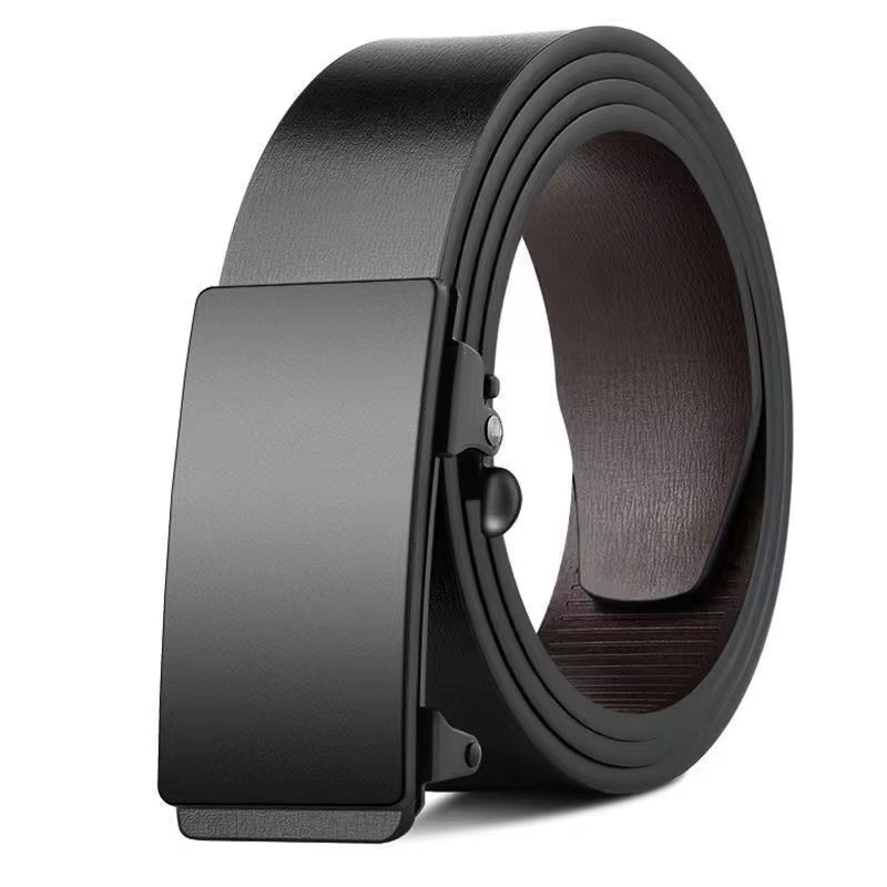 Luxury Genuine Leather Belt for Men - Premium Quality with Automatic Metal Buckle