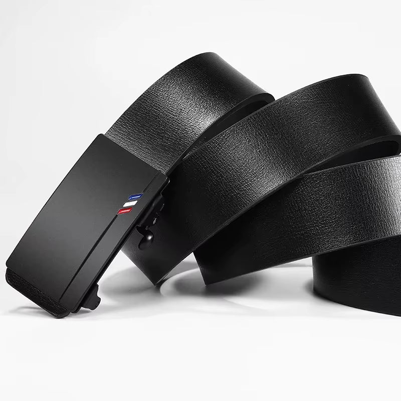 Luxury Genuine Leather Belt for Men - Premium Quality with Automatic Metal Buckle