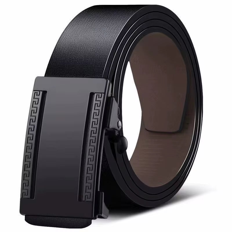 Luxury Genuine Leather Belt for Men - Premium Quality with Automatic Metal Buckle